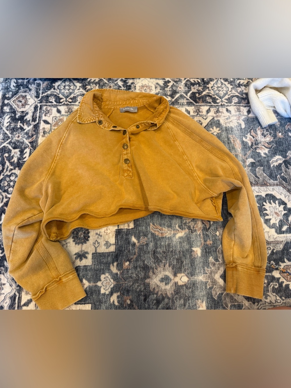 Mustard Cropped Pullover